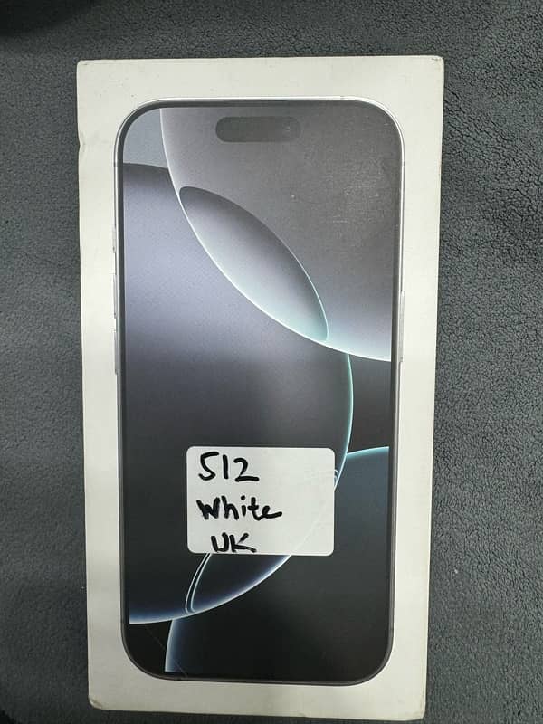 IPHONE 16 PRO 512 GB WHITE NON PTA 0