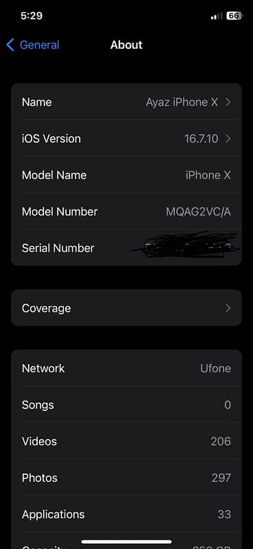 Iphone x 256GB PTA approved 3