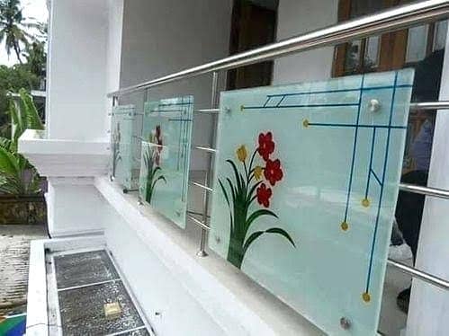 Glass railing/stairs temperd glass relling 14