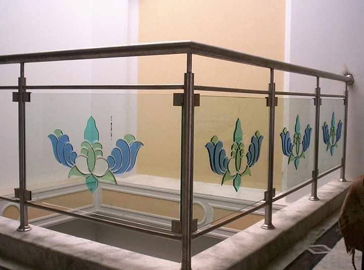 Glass railing/stairs temperd glass relling 4