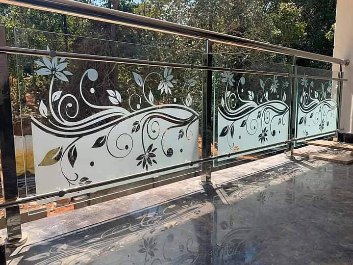 Glass railing/stairs temperd glass relling 5