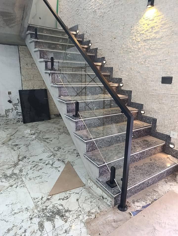 Glass railing/stairs temperd glass relling 1