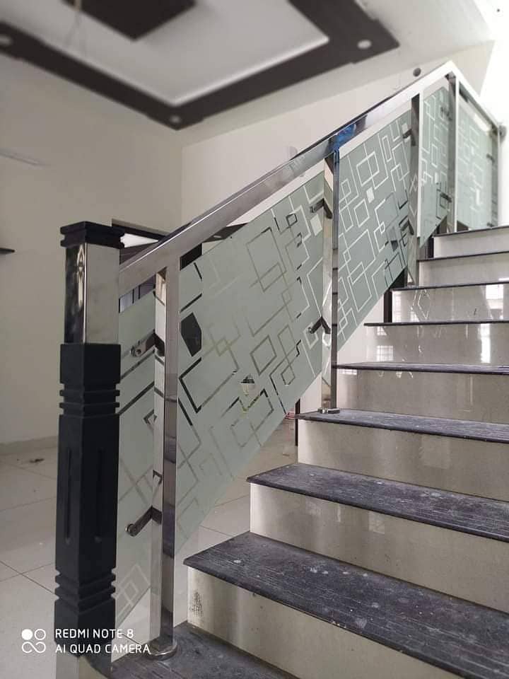 Glass railing/stairs temperd glass relling 12