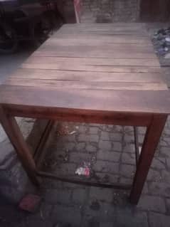 wooden table