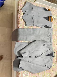 valima three piece suit gray colour