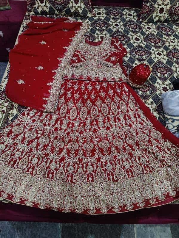 bridal lehnga designer in Redish mehroon color 0