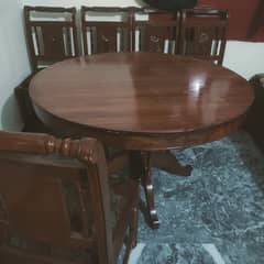 Dinning table  5 chair with 1  round table used for sale