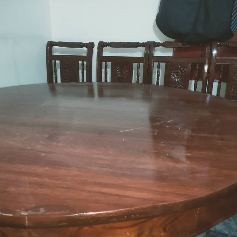 Dinning table  5 chair with 1  round table used for sale 7