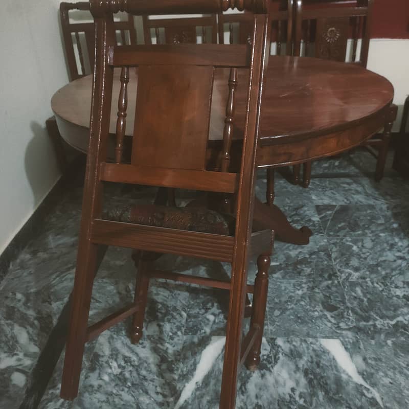 Dinning table  5 chair with 1  round table used for sale 12