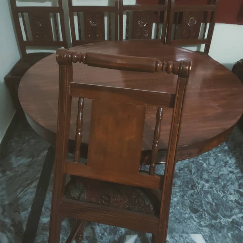 Dinning table  5 chair with 1  round table used for sale 13