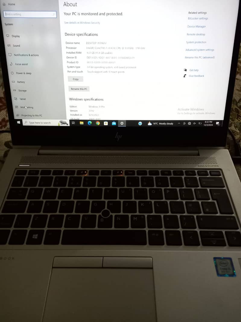 *Hp EliteBook 830 G6 Touch IPS Display* 5