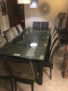 Dinning Table with 12 cushioned seats