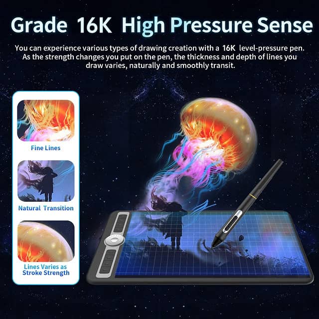 Bosto T1060 Drawing Tablet – 16K Pen Pressure for Teaching & Professi 2