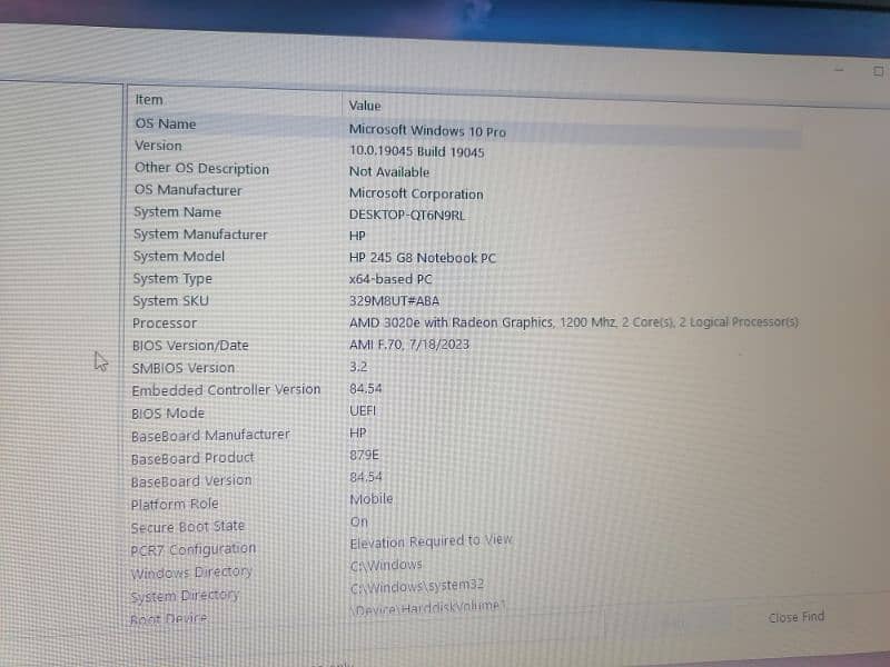 Hp probook 245 G8 AMD 3020e with RADEON 2 GB GPU+win11 support 10