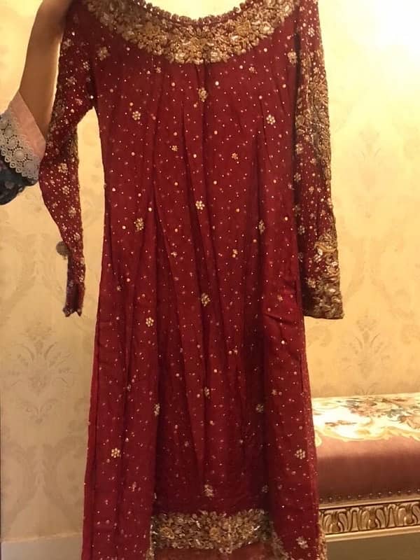 Designer Bridal Wear Red (3piece) 5