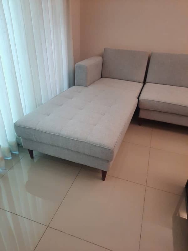 Selling 5 Seater L Shape Grey Sofa with 2 Cushions Excellent Condition 3