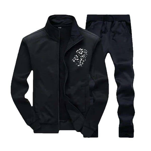 Men's Fleece Zipper Hoodie TrackSuit 0