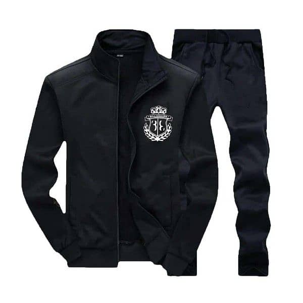 Men's Fleece Zipper Hoodie TrackSuit 2