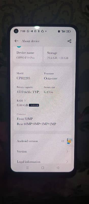 OPPO F19 Pro 8+128 6