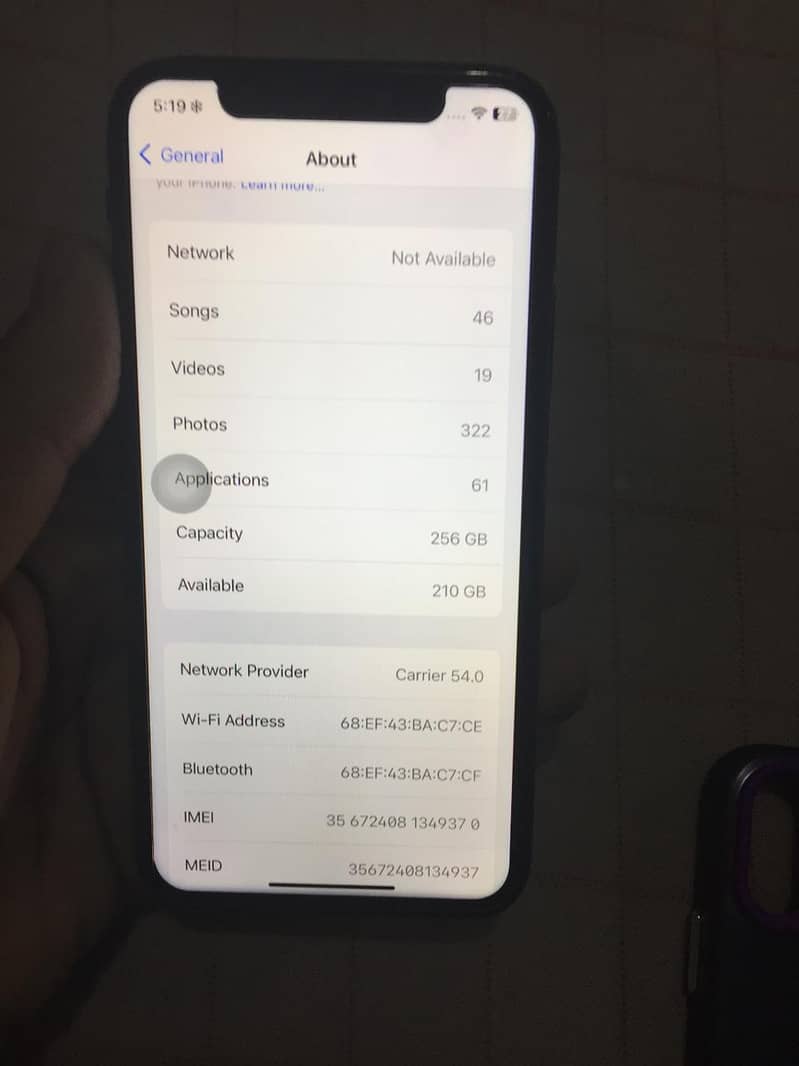 iphone x jv pta prove 256Gb face id not work other all ok exchange xs 9