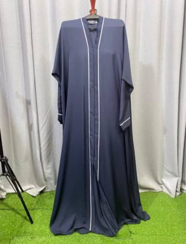 FRONT OPEN PIPINE ABAYA 1