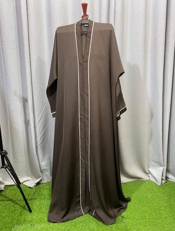 FRONT OPEN PIPINE ABAYA 2