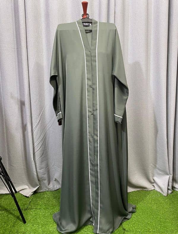 FRONT OPEN PIPINE ABAYA 4