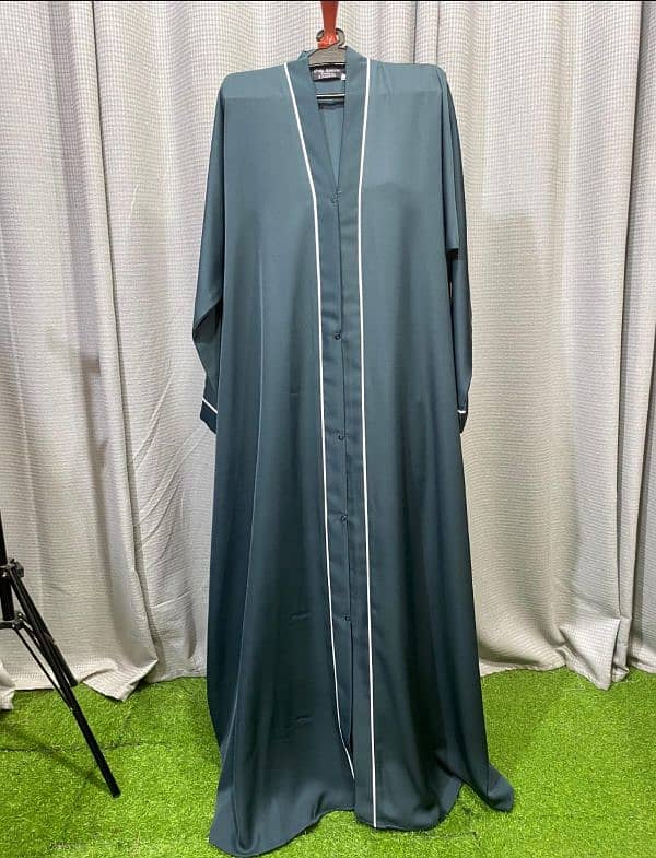 FRONT OPEN PIPINE ABAYA 5