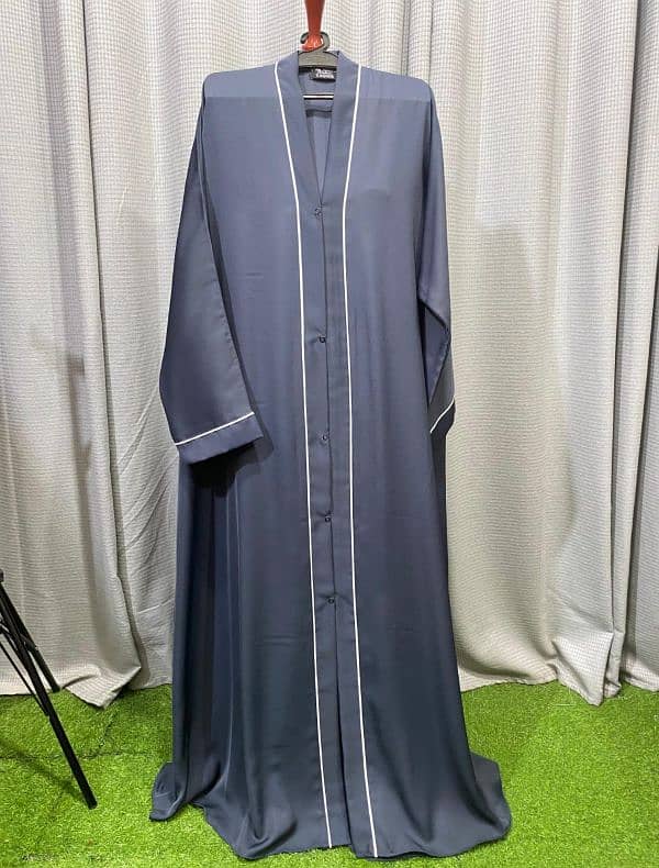 FRONT OPEN PIPINE ABAYA 6