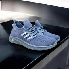 men's grey fabric casual Sneakers for Running