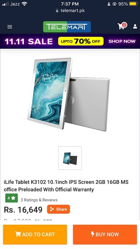 I life WIFI Tablet 2gb 16gb Memory card supported 0