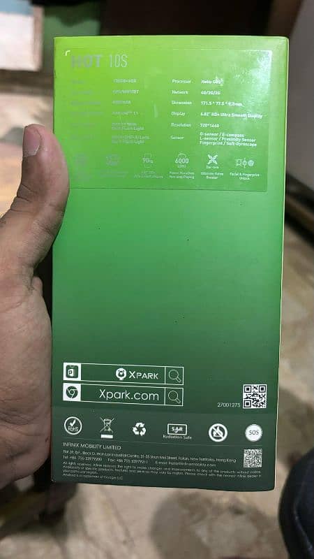 Infinix hot 12s 10/9 128 Gb + 8 gb 6000 MAh battery with box 0