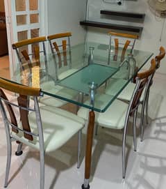 6 Seater Stainless Steel Dining Table