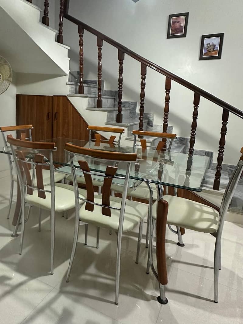 6 Seater Stainless Steel Dining Table 1