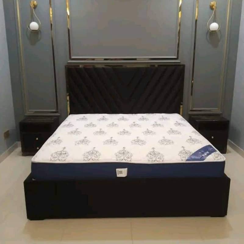 Bed |Double bed/ Poshish bed/King bed| Bed Set| table | dressing| wood 6