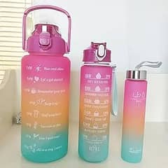 3 in 1 Bottle set/Kit 3 Bottles 2 Liters 900ml 300ml Water Bottles