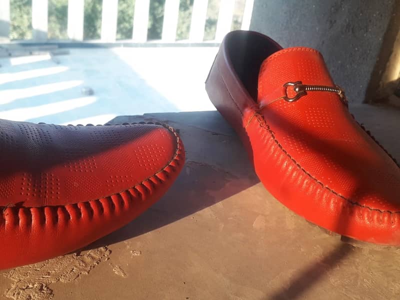 Red attractive loafers 1