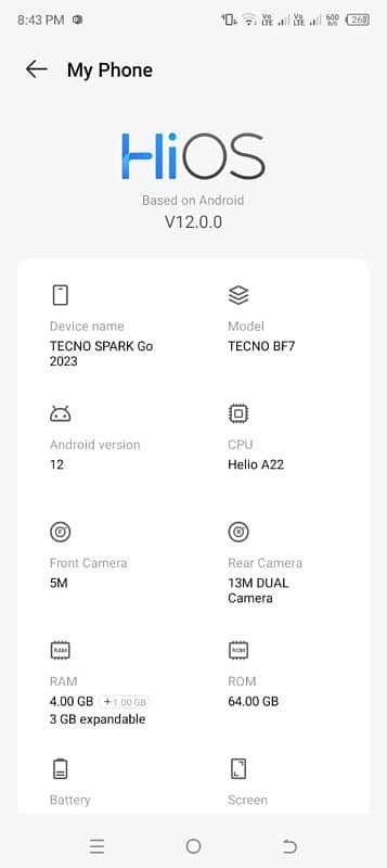 Tecno spark go 2023 7