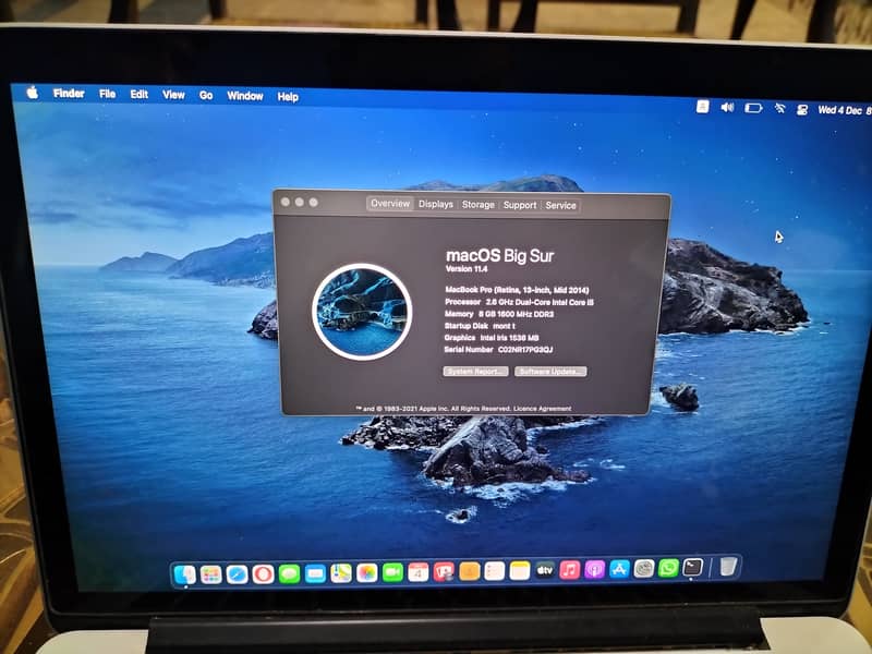 MacBook Pro Retina Display 8Gb Ram 128 ssd 2014 Model 8