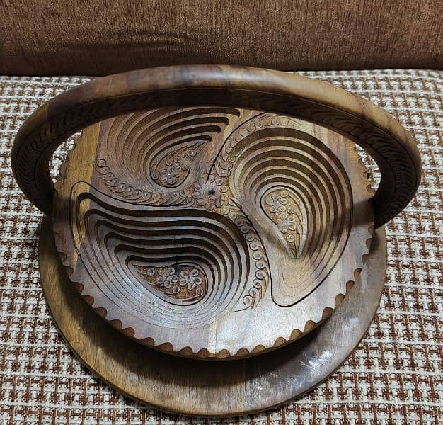 2 -wooden nuts tray 1