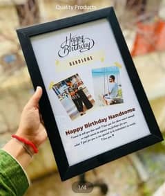 Customized Birthday Frame For Gift, with unbreakable Glass 8x12