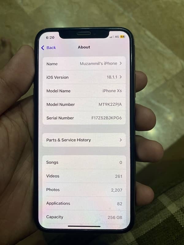 iphone XS 256gb dual sim pta for urgent sale ! 5