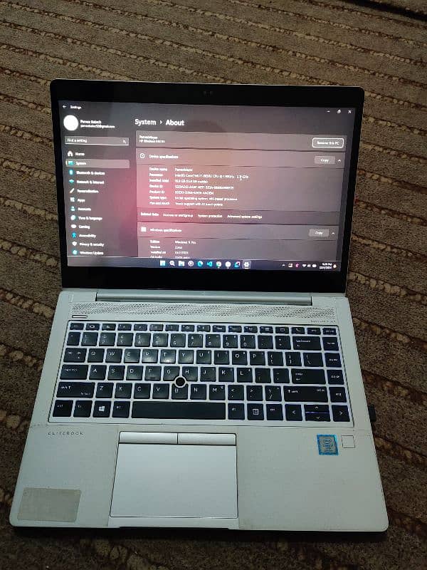 HP elitebook 840 g5 i7 8th gen Touch 0