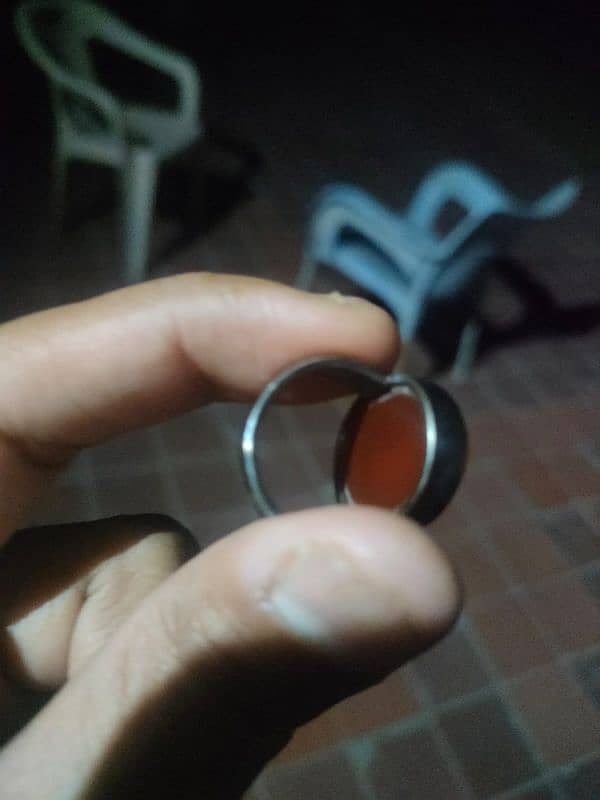 Aqeeq patthar ky ring chandi 4