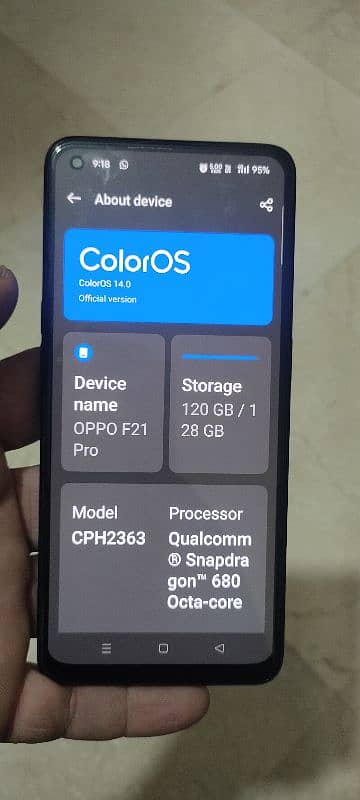 oppo f21 pro 8.128 all ok mobile or box 6