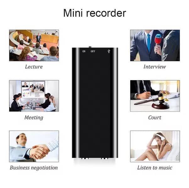 32 GB Mini Activated Digital Audio Voice Recorder Dictaphone 8G Stereo 5