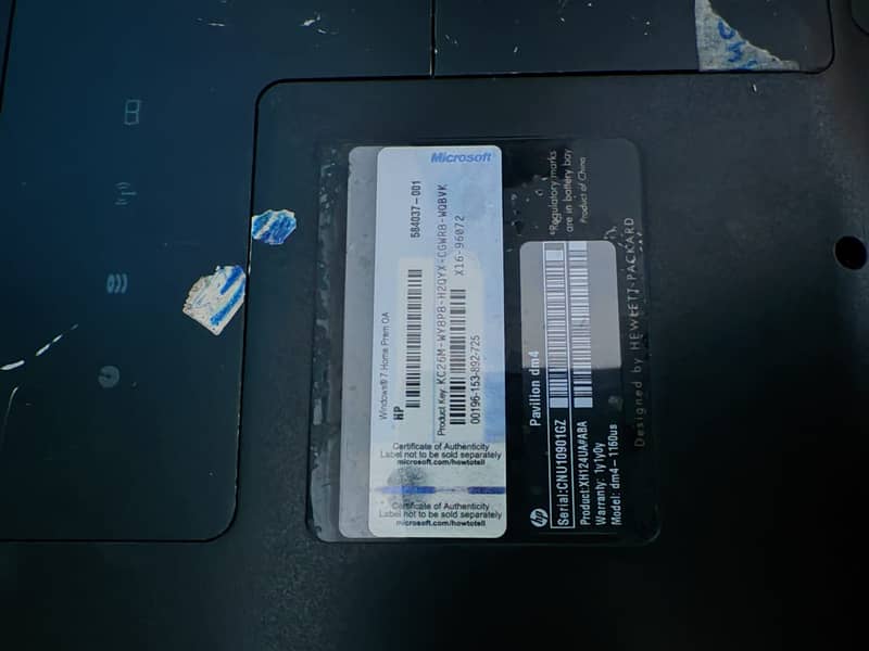 Hp pavilion DM4 core i5 m450 2.4ghz 7