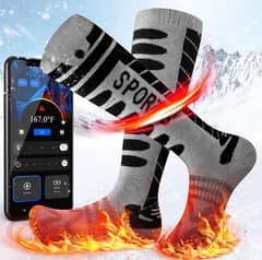 5000mAh 2 powebank Unisex Electric Heated Socks