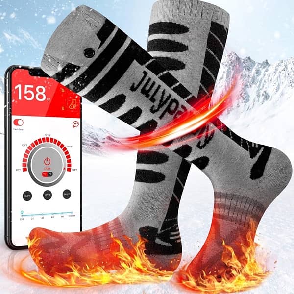 5000mAh 2 powebank Unisex Electric Heated Socks 2