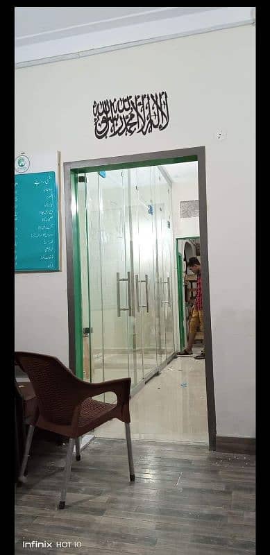 Aluminium Window Get Partition 12 mm glass Work 7